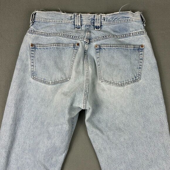 Diesel Jeans Men 34x32 Blue Button Fly Straight Leg Y2K Dingy Distressed - Picture 12 of 14